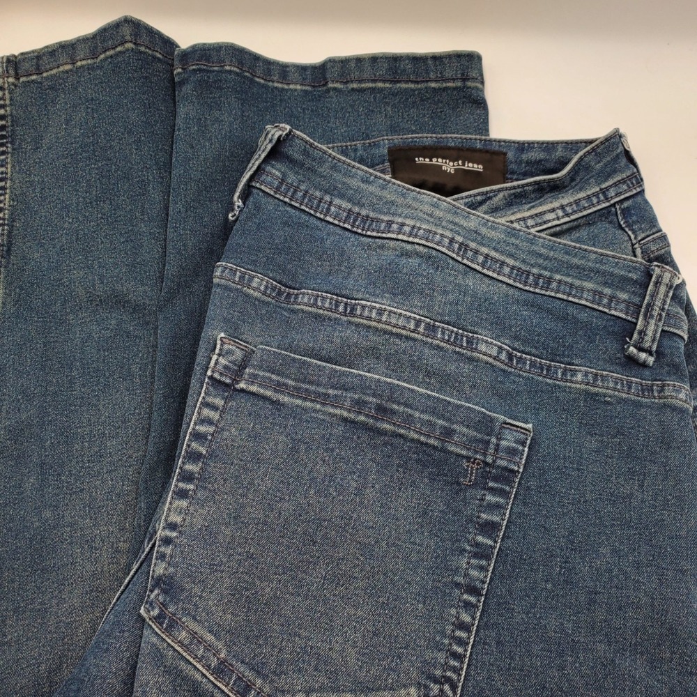 The Perfect Jean NYC Athletic Fit Blue Wash Denim Jeans Men Size 42x32(31)